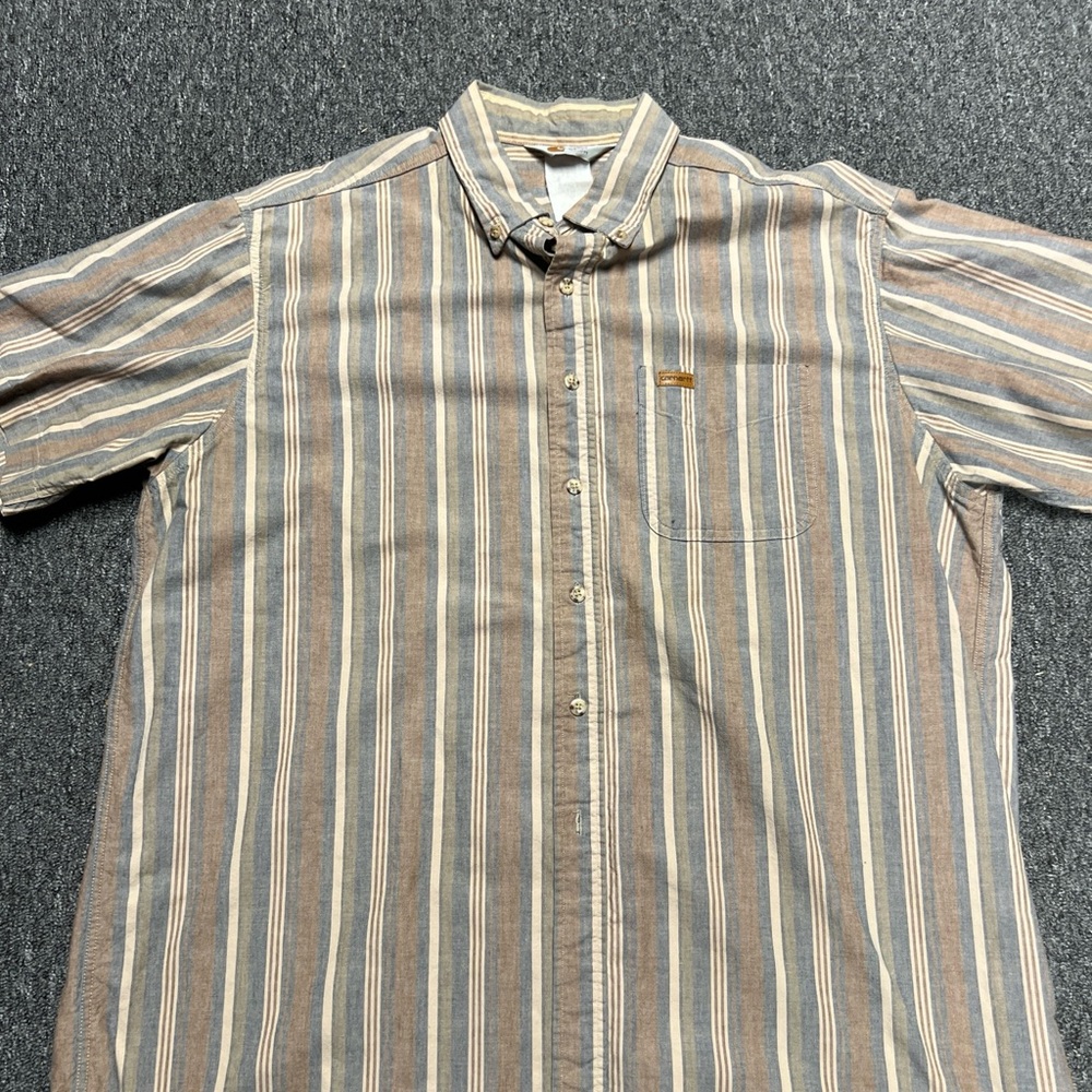 Vintage Carhartt Rugged Outdoor Wear Shirt Mens XXL Long Sleeve Button Down, HTF